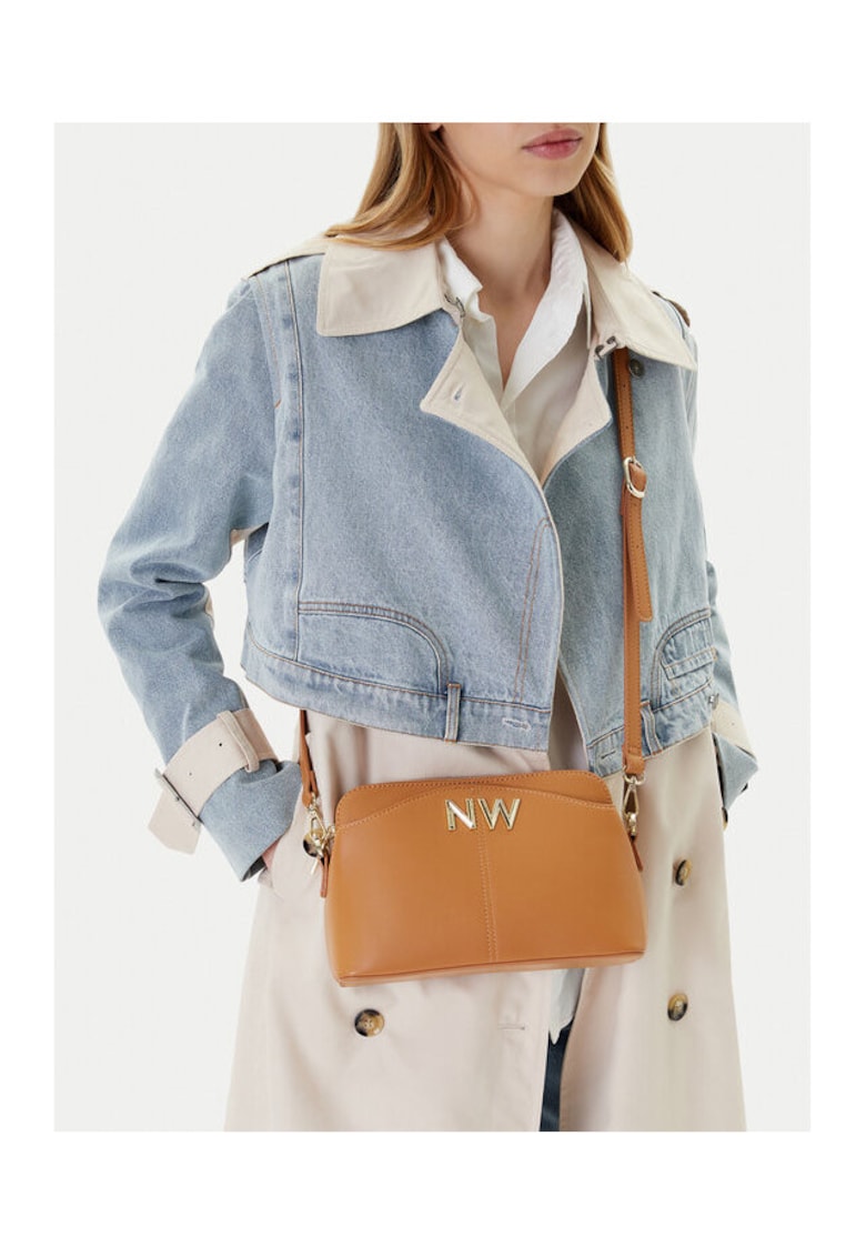 Geanta dama model CEO-ISABELLA - culoare brown - material textil