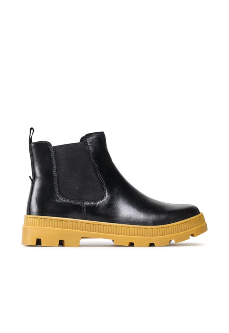 Ghete dama Chelsea - galben - piele naturala -