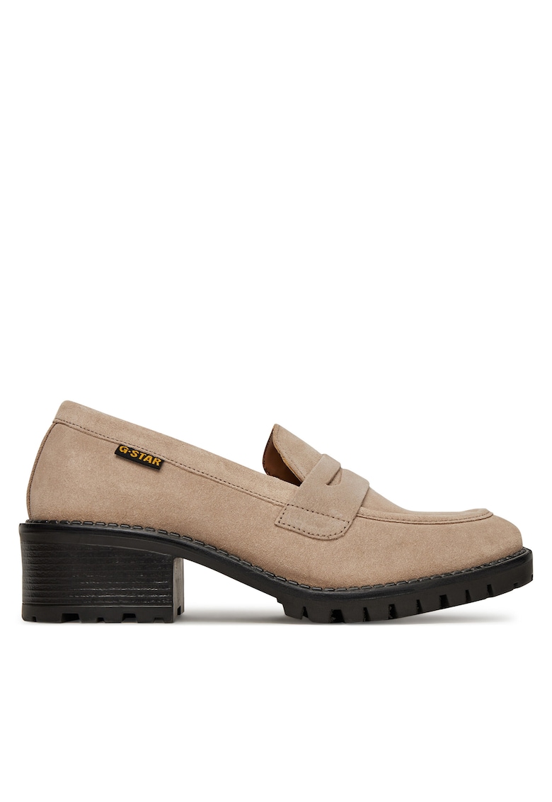 Mocasini dama - bej - piele naturala