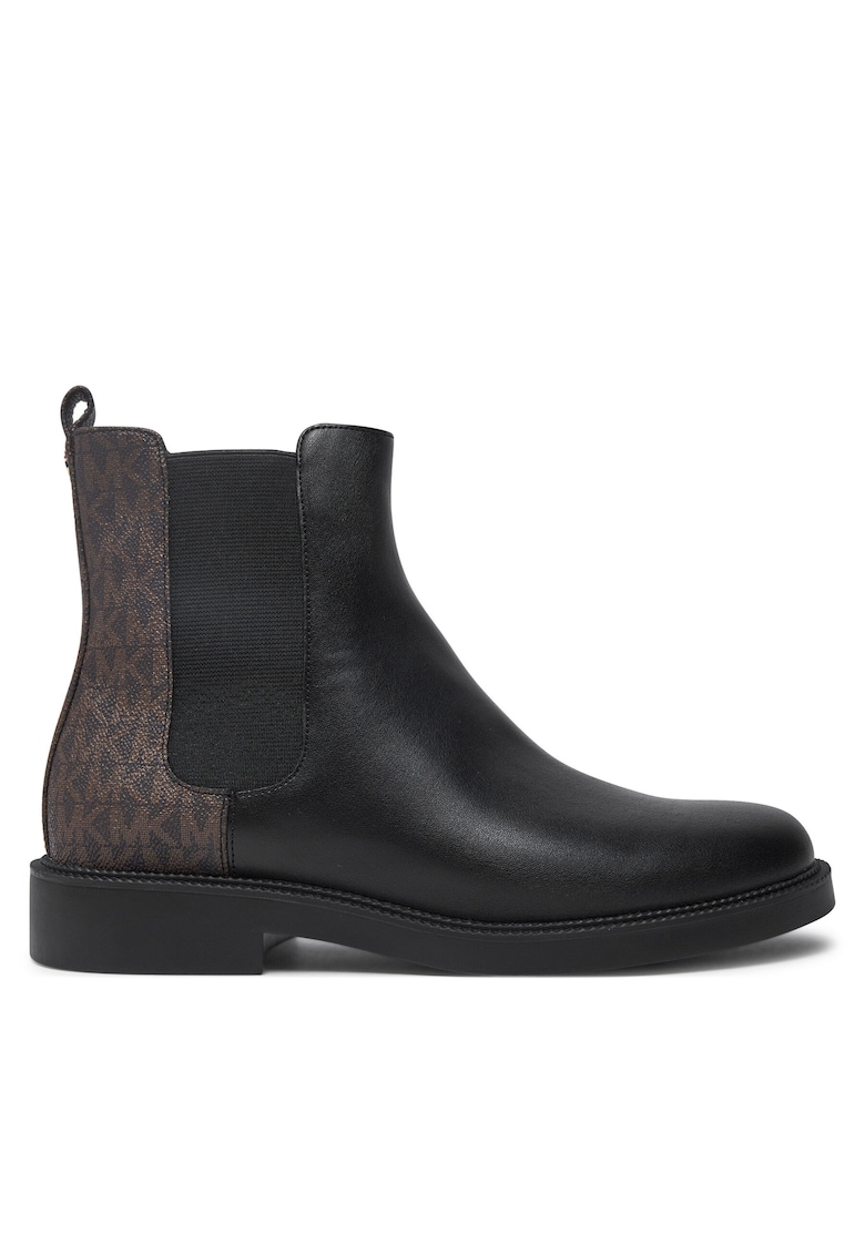 Botine dama - Piele ecologica - Negru/Maro