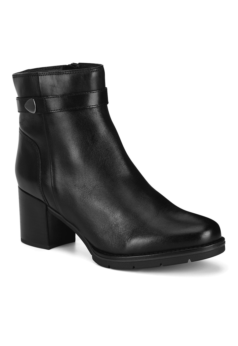 Botine dama - Piele naturala - Negru - - Negru