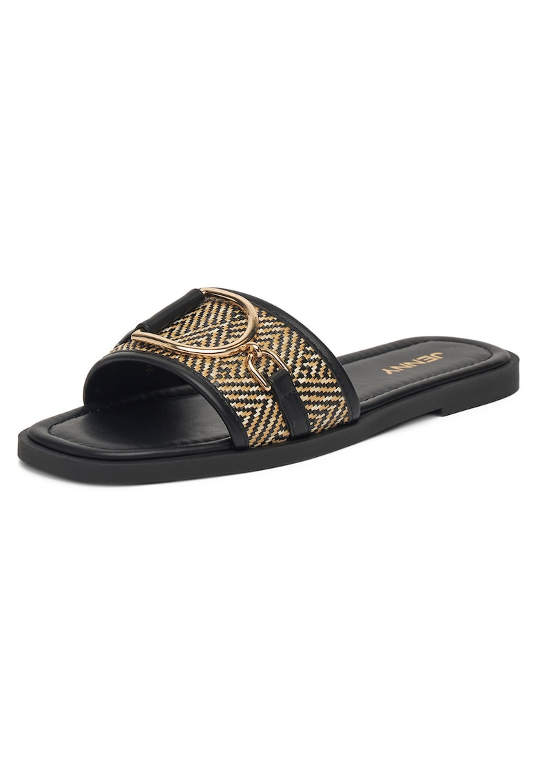 Papuci dama negru/auriu -
