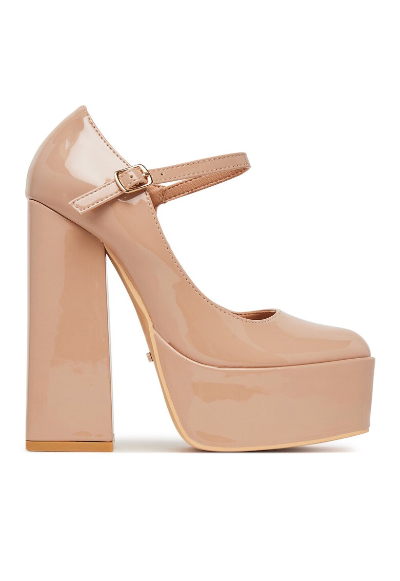 Sandale dama - cu toc - bej