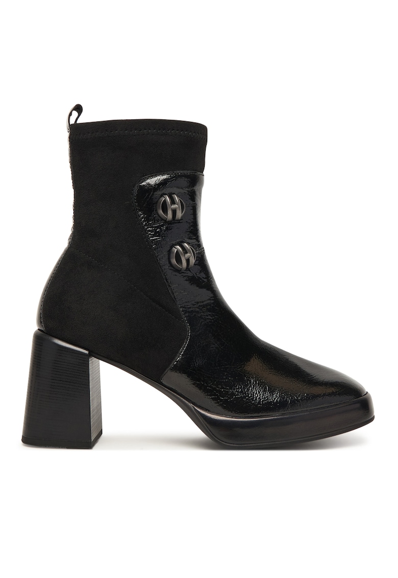 Botine dama HI254228 - piele naturala - negru