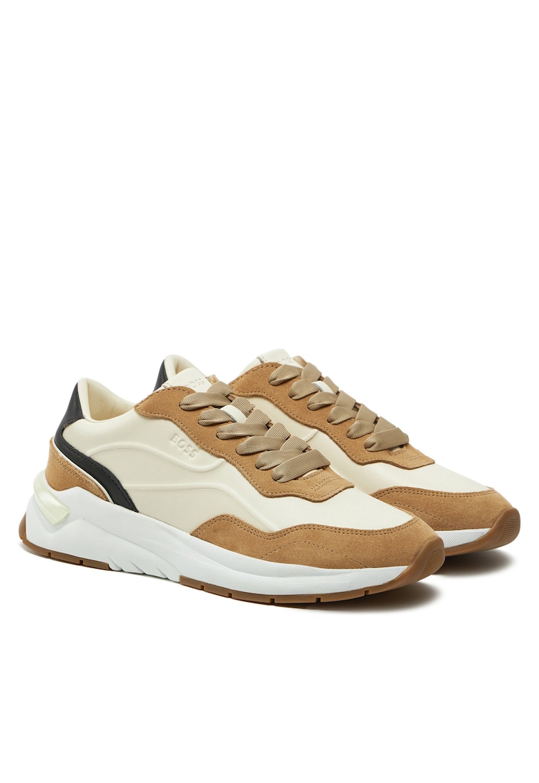 Pantofi sport dama Skylar - piele ecologica - crem/maro
