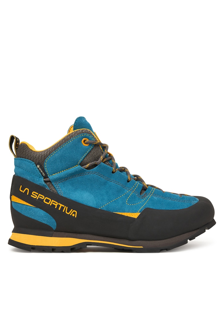 Ghete trekking barbati Boulder X Mid GTX - albastru - piele naturala