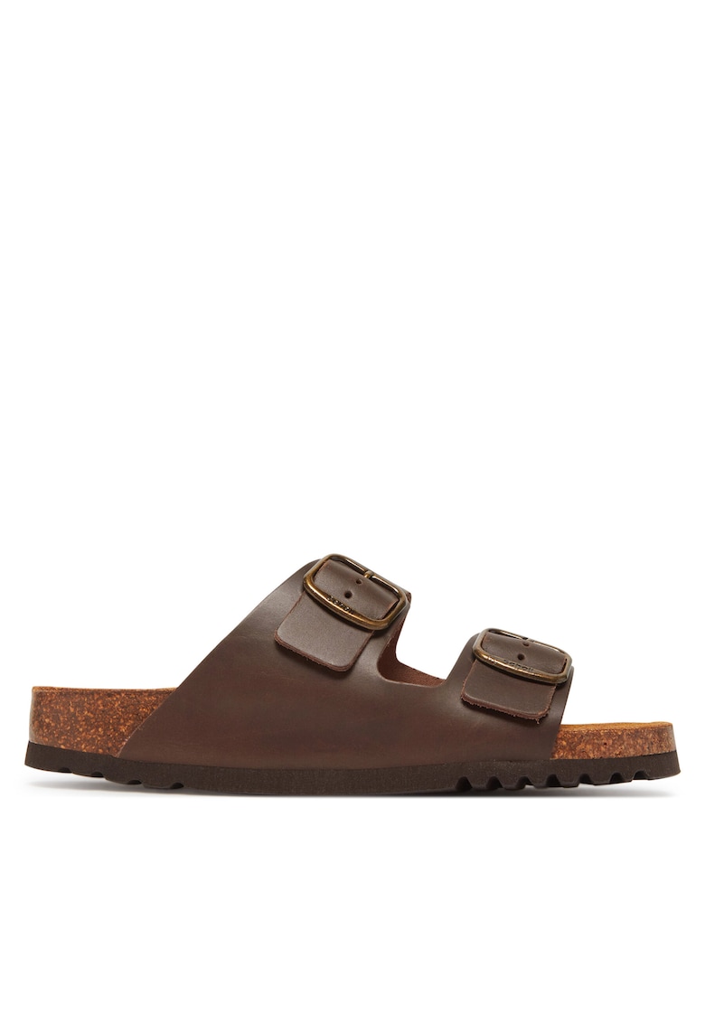 Slapi dama - Josephine - piele naturala - culoare coffee