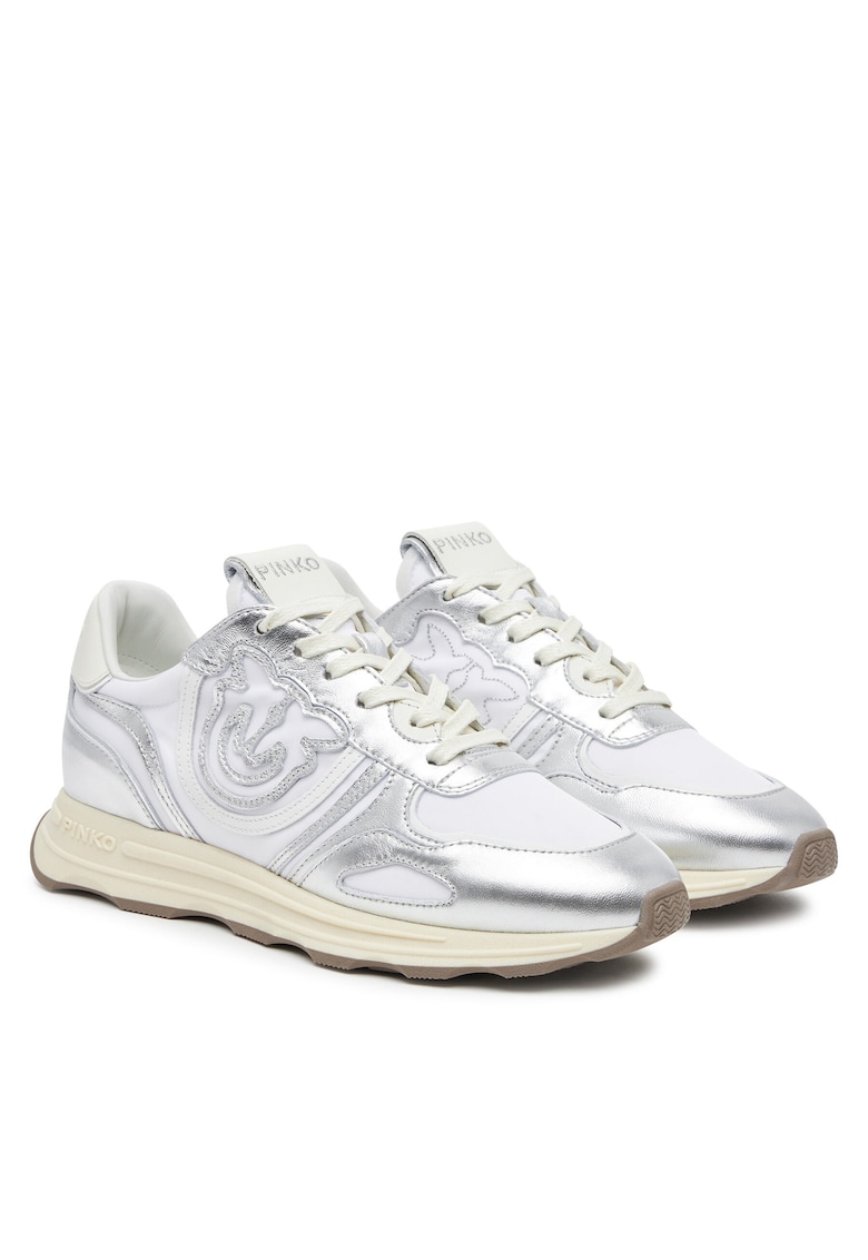 Pantofi sport dama SS0087P085 - argintii - piele naturala
