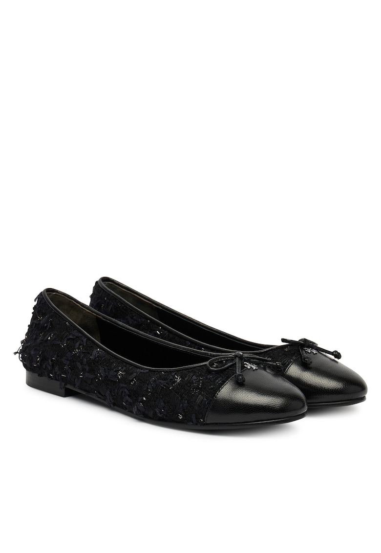 Balerini dama - textil - negru/bleumarin