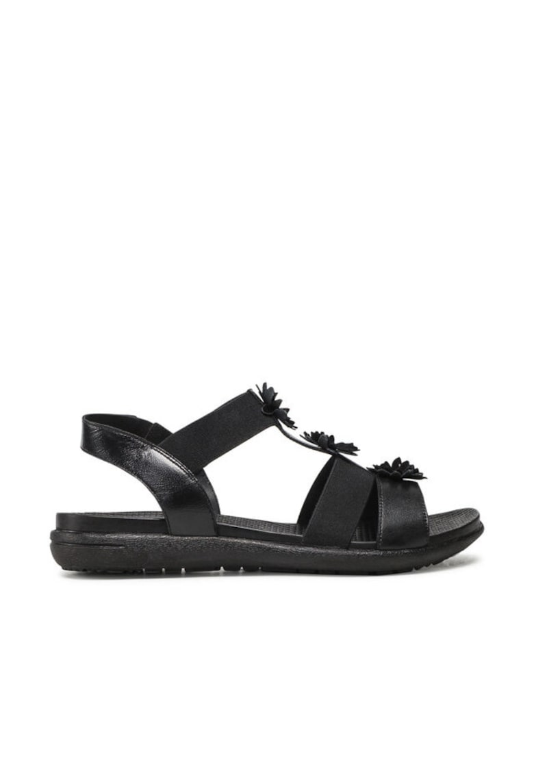 Sandale dama piele naturala - negru -