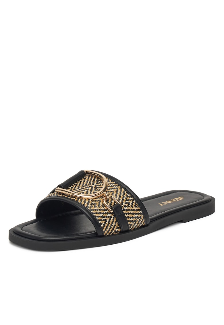 Papuci dama negru/auriu -