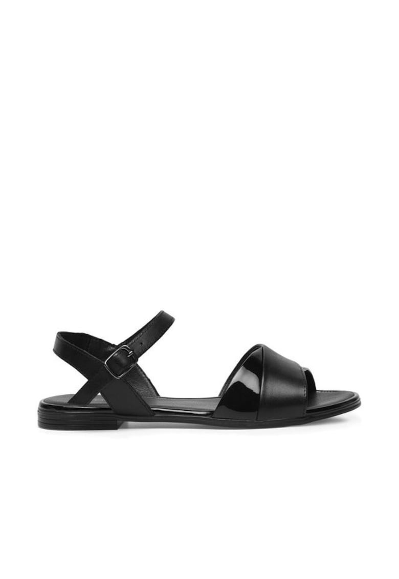 Sandale dama - 19079 - Piele naturala - Sintetic - Negru