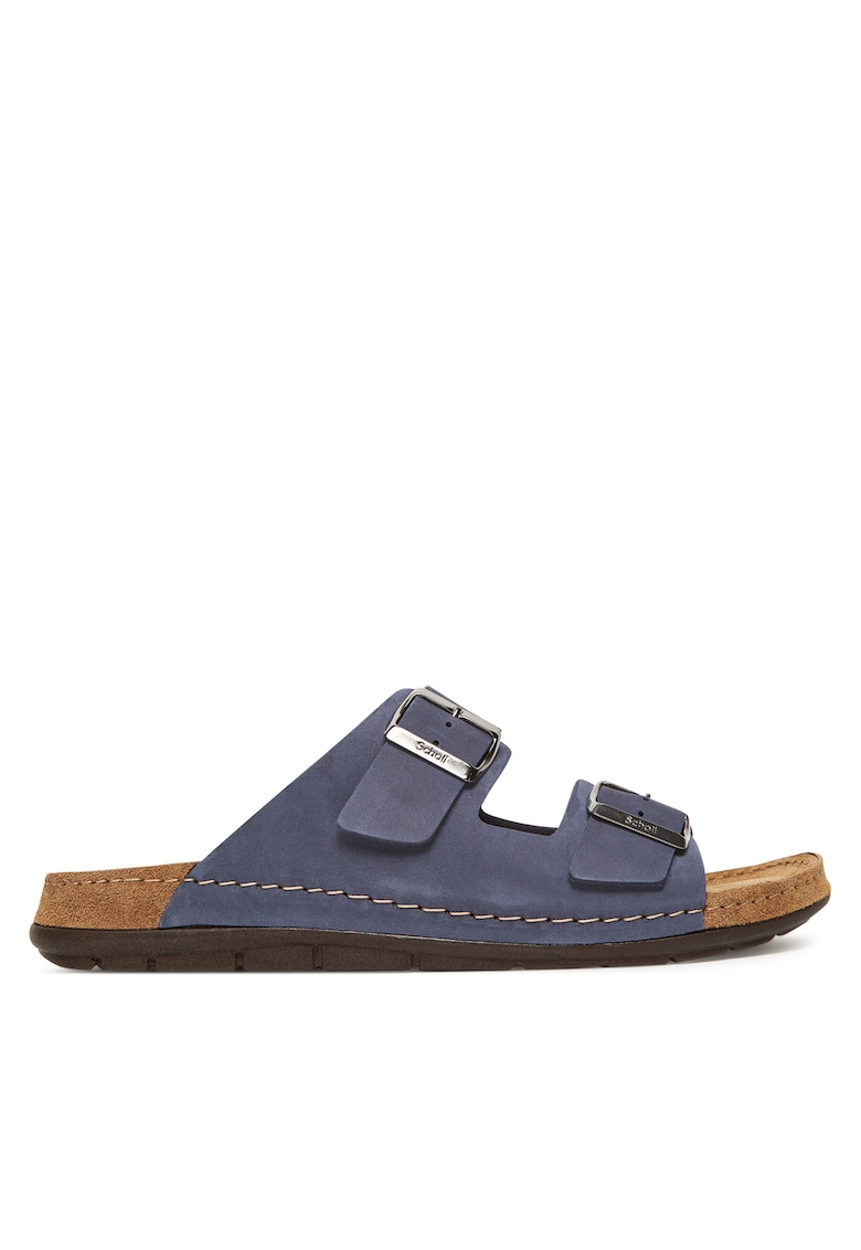 Papuci barbati - bleumarin - piele naturala -