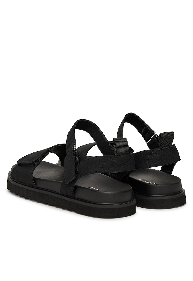 Sandale dama - negru - material sintetic - inchidere cu scai -