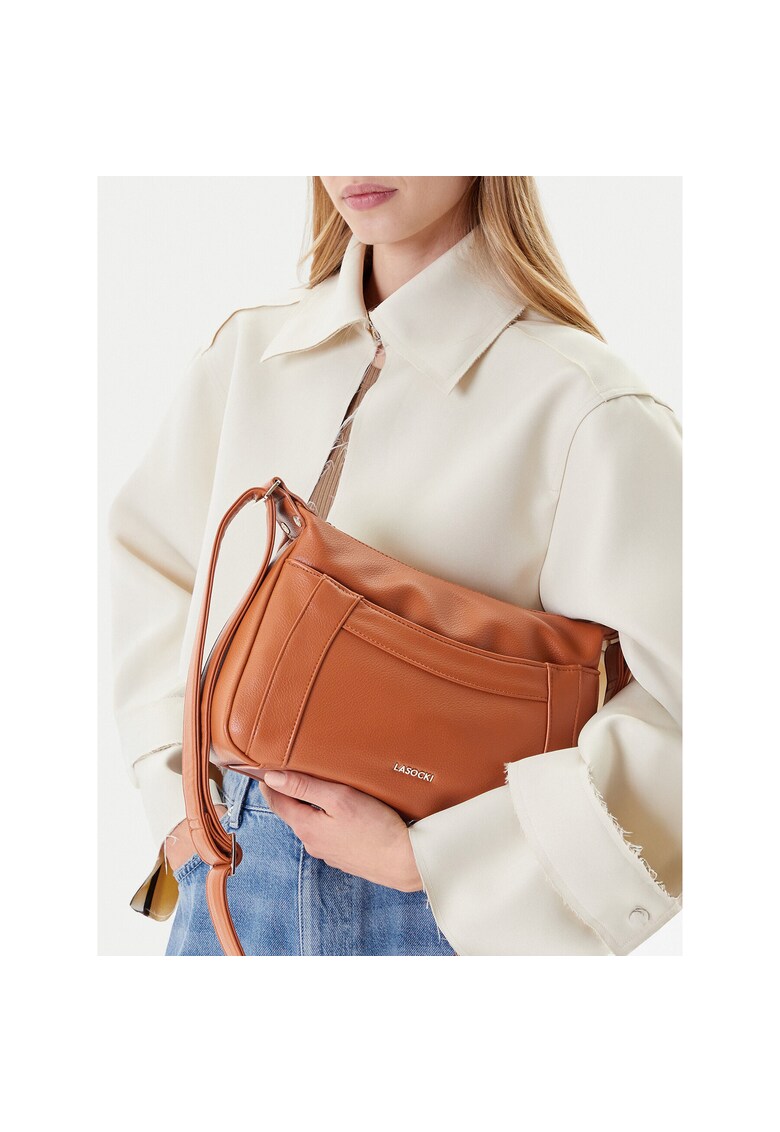 Geanta dama C-LSK-L-009-08 - culoare brown - material textil