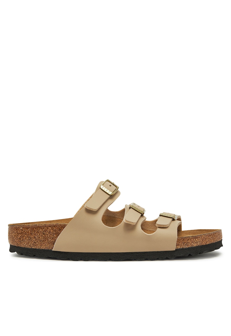 Papuci model Florida - piele ecologica - culoare Crem