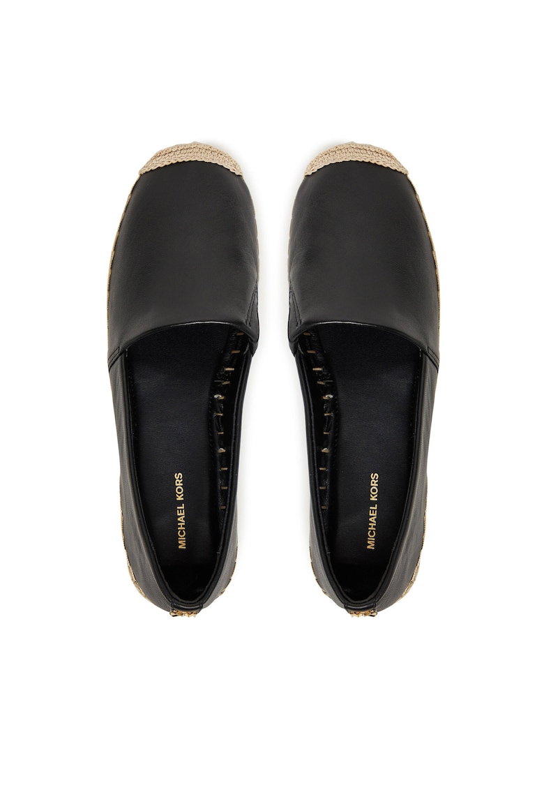 Mocasini dama piele naturala - negru - espadrile