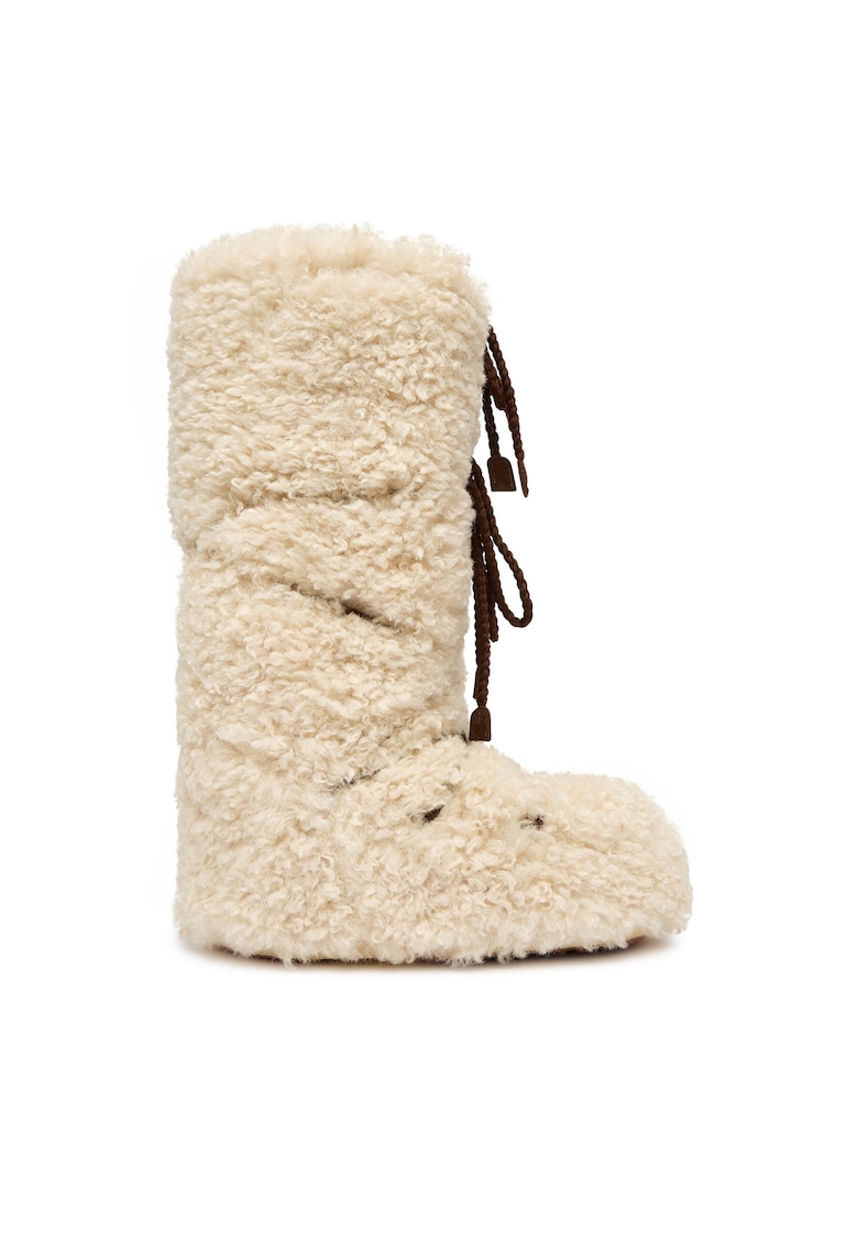 Moon Boot Ghete dama L007 - Ecru - material sintetic