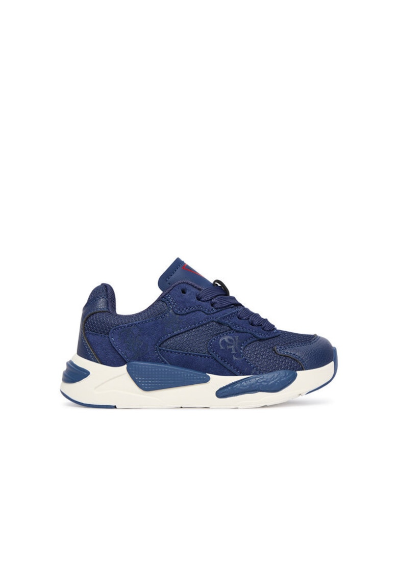 Pantofi copii - G7V2 - piele ecologica - baieti - alb albastru