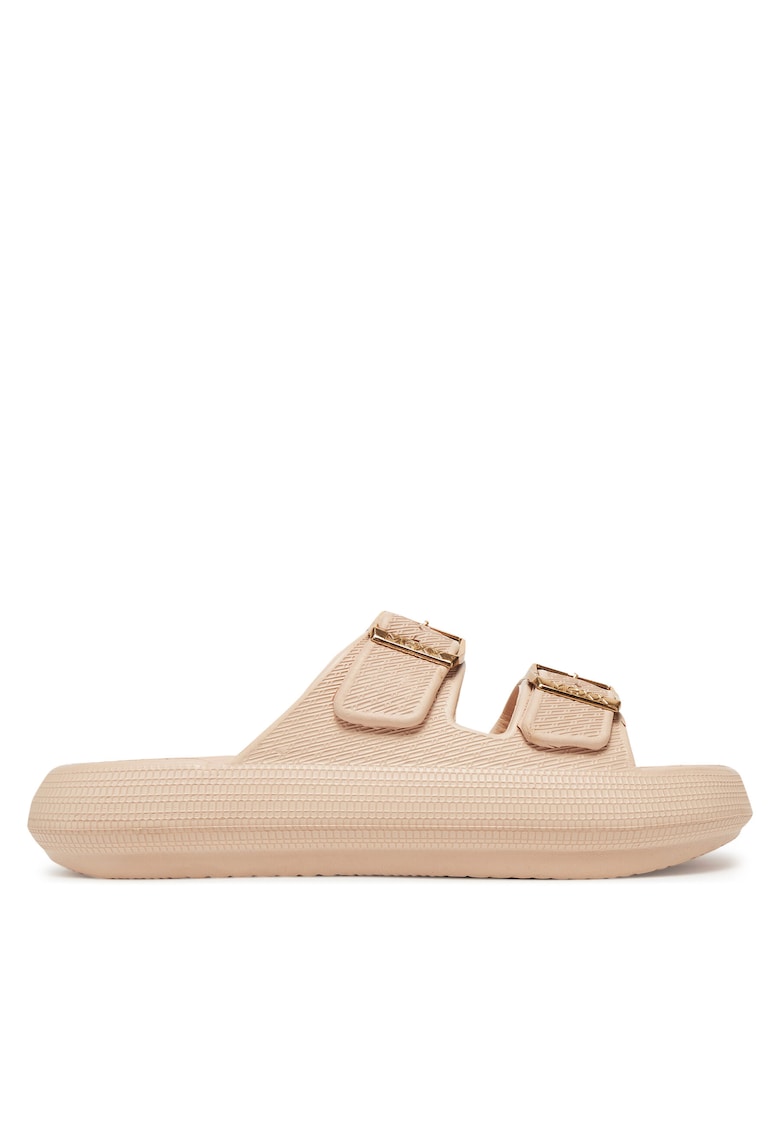 Papuci dama - bej - material sintetic -