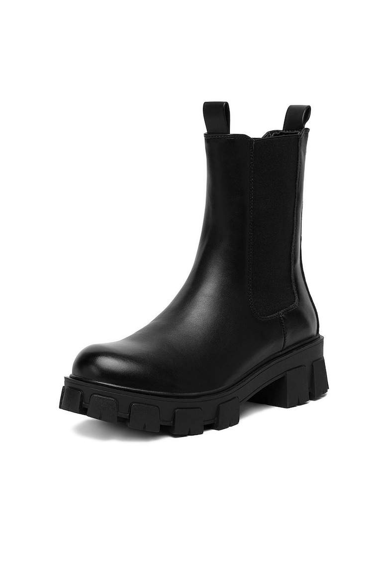 Botine dama 12837-22 - Textil - Negru