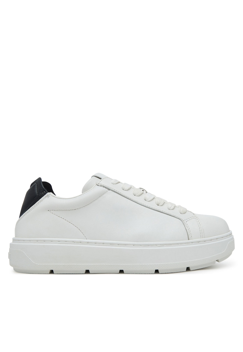 Pantofi sport dama - sneakers - piele naturala - alb/negru