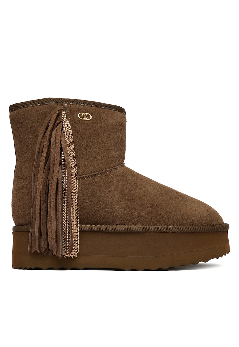 Ghete dama Ebano S3830 - piele naturala - maro