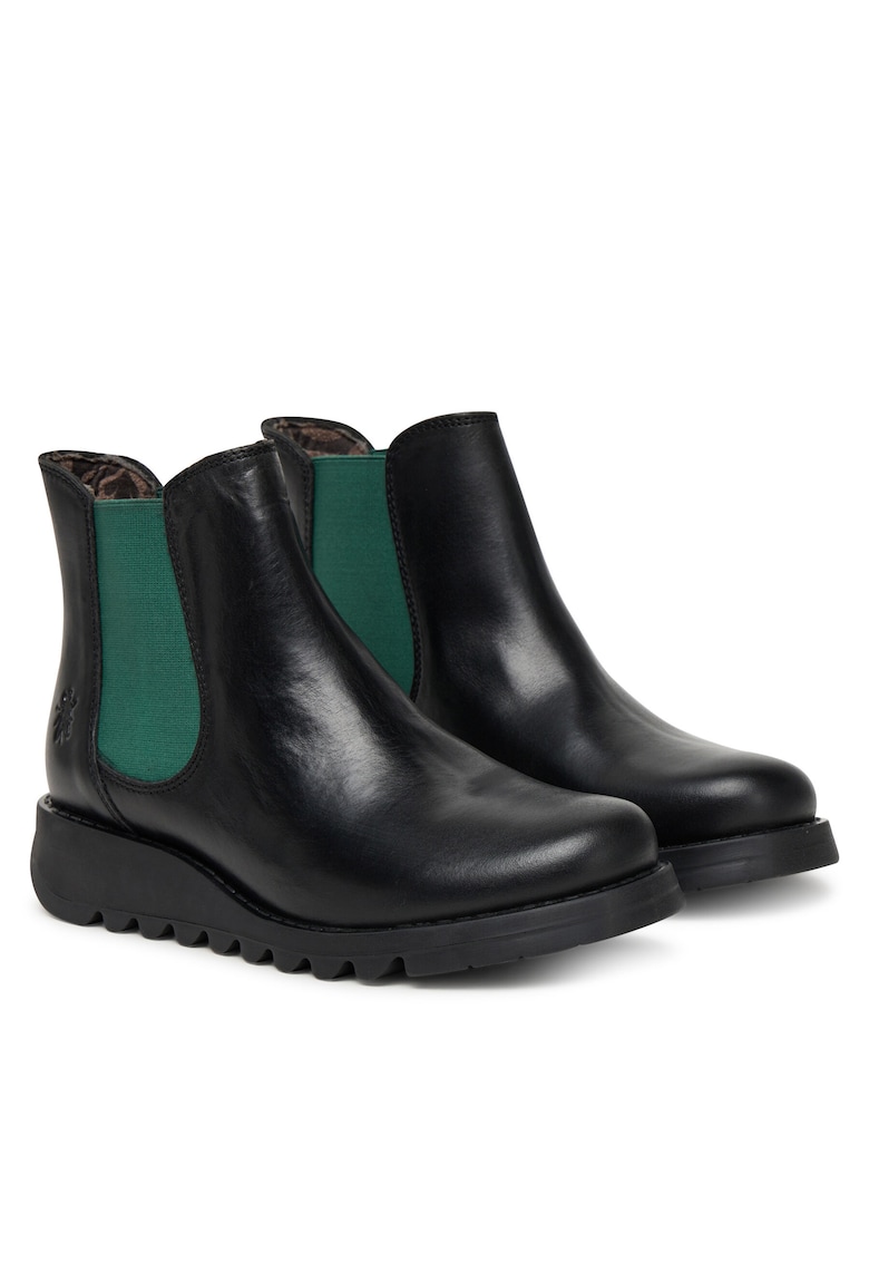 Botine dama din piele naturala - Negru