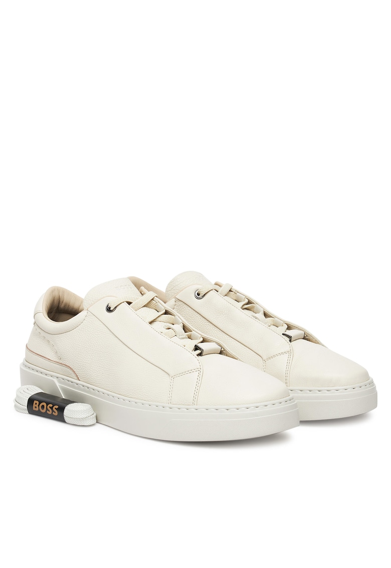 Tenisi Open White din piele naturala - Alb