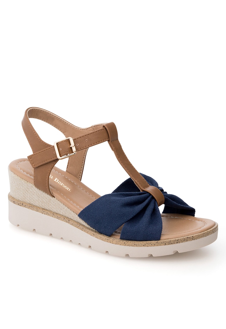 Sandale dama - bleumarin/maro -