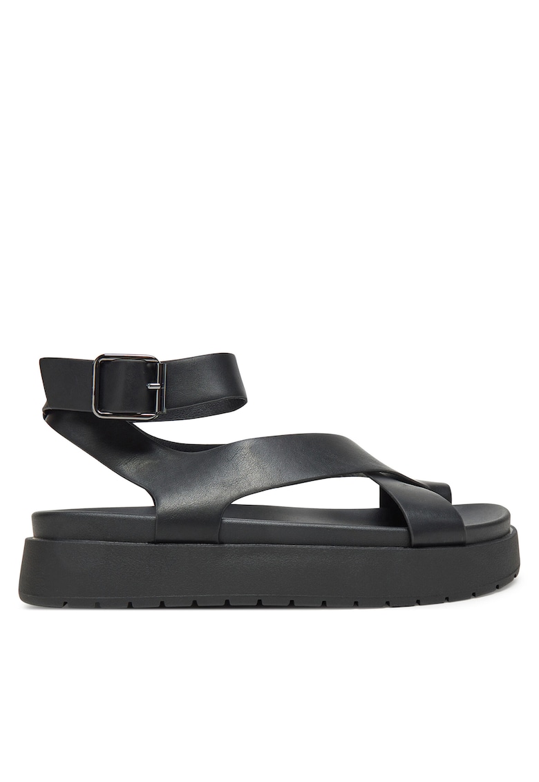 Sandale dama - negru textil