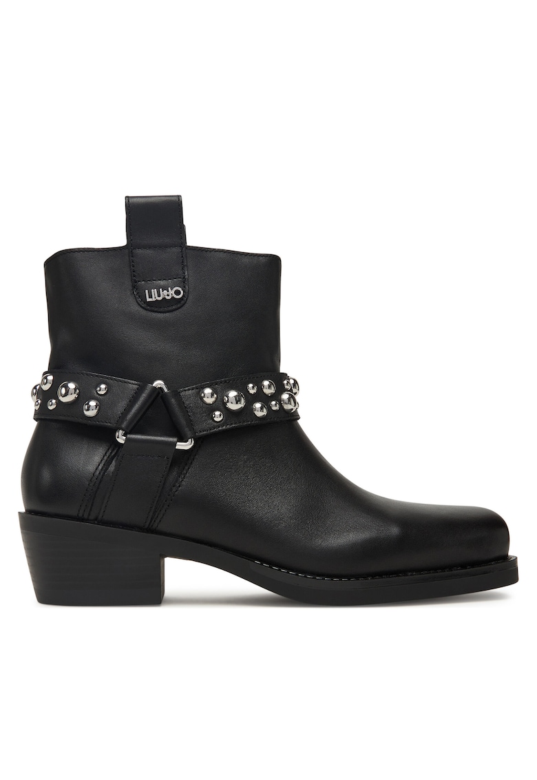 Botine dama SF5047 - Piele naturala - Negru -