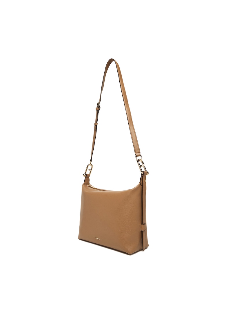 Geanta dama Toffee Tonie M - piele naturala - culoare Toffee