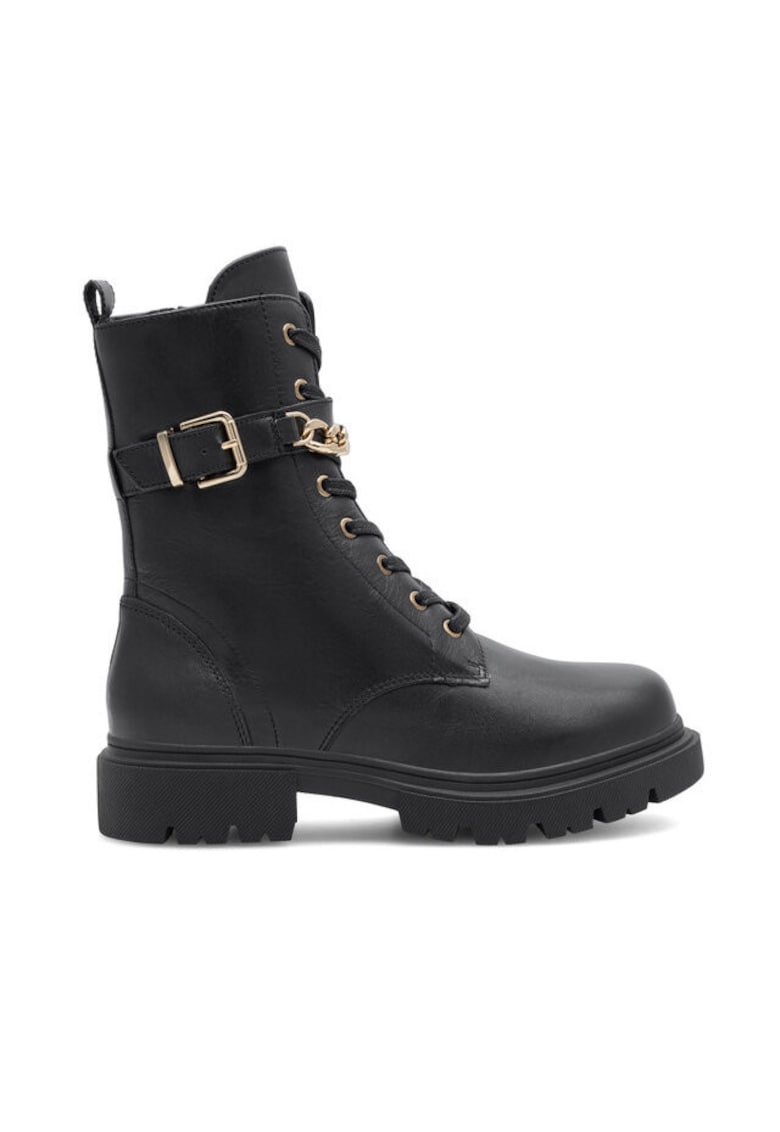 Ghete dama ST-A1009-01SB - Piele naturala - Negru