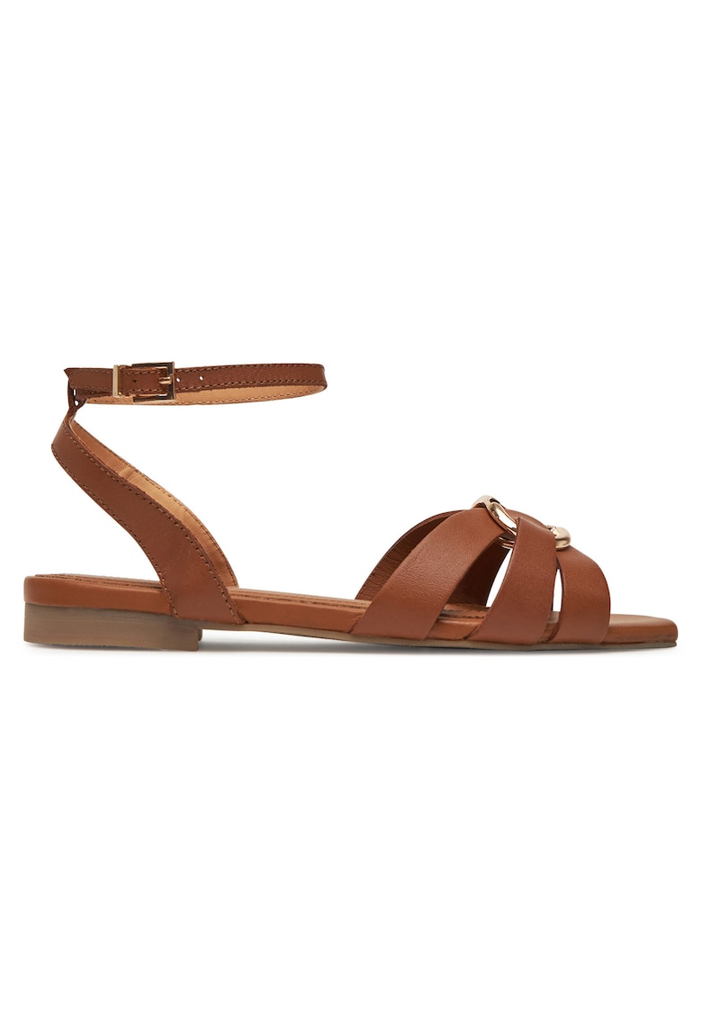Sandale dama piele naturala - maro -