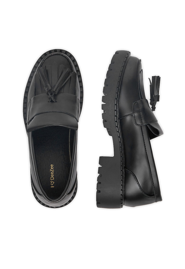 Mocasini dama piele ecologica - Negru