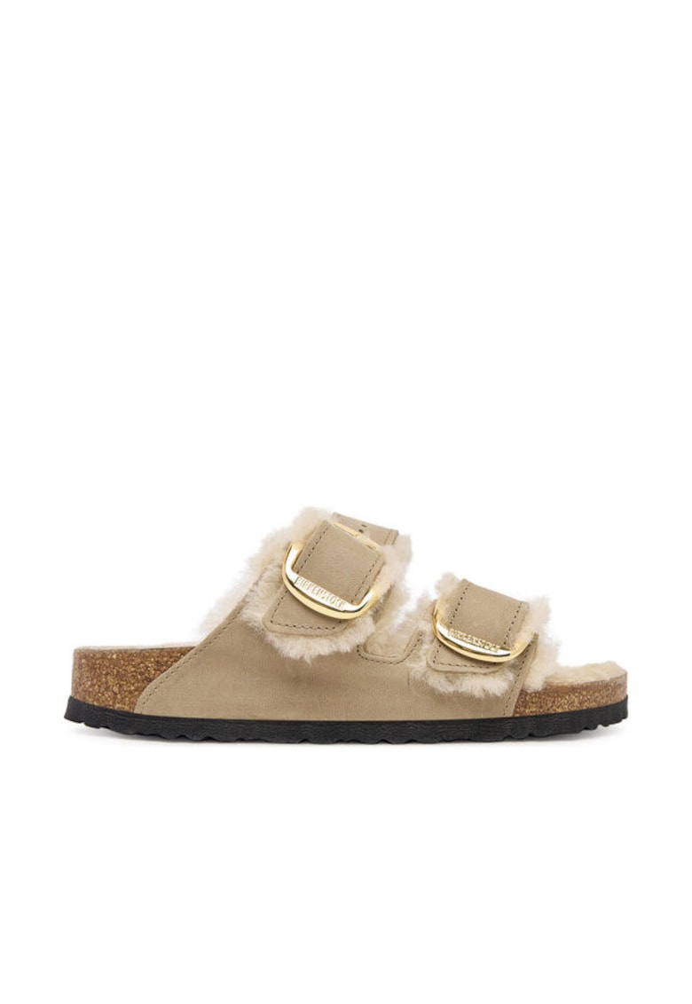 Papuci dama Arizona Big Buckle - piele naturala - maro - Maro