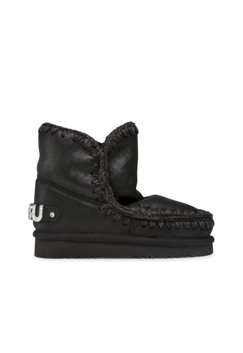 Ghete de zapada Eskimo 18 - negru - piele naturala