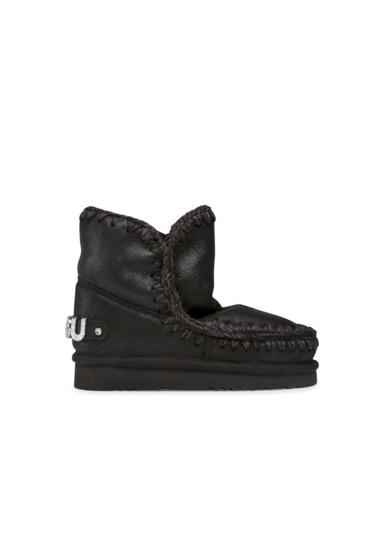 Cizme sport fete - piele naturala - negru