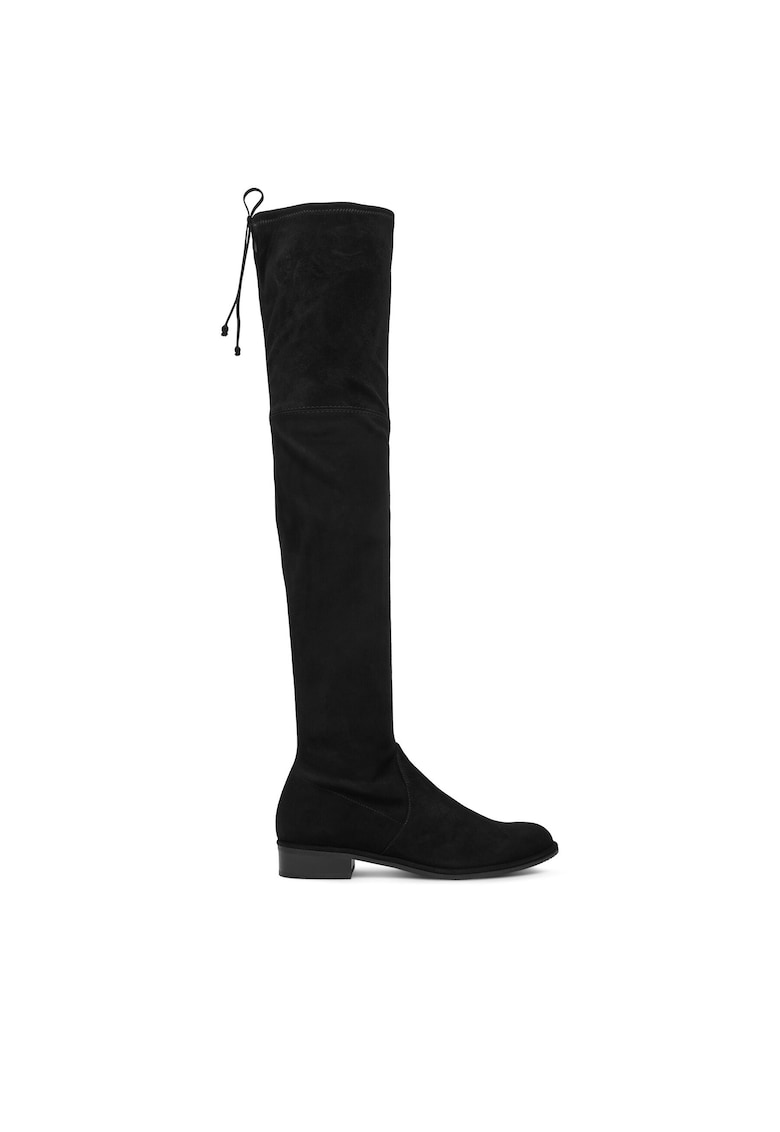 Cizme dama Lowland - piele naturala - negru - suede