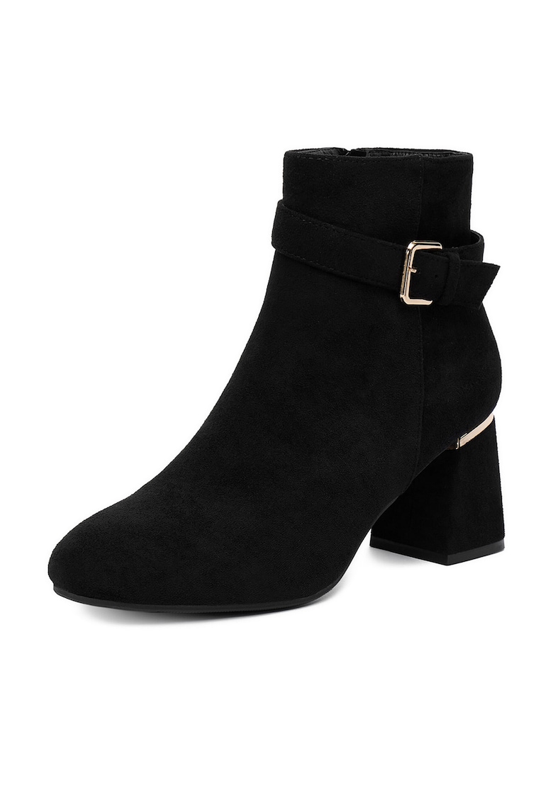 Botine dama HX19021-9 - Textil - Negru -