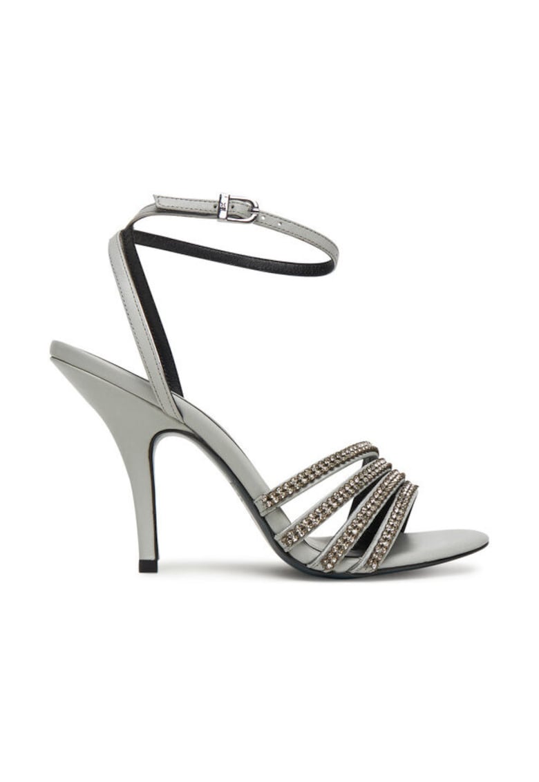 Sandale dama model Glass Gray S702 - piele naturala - gri