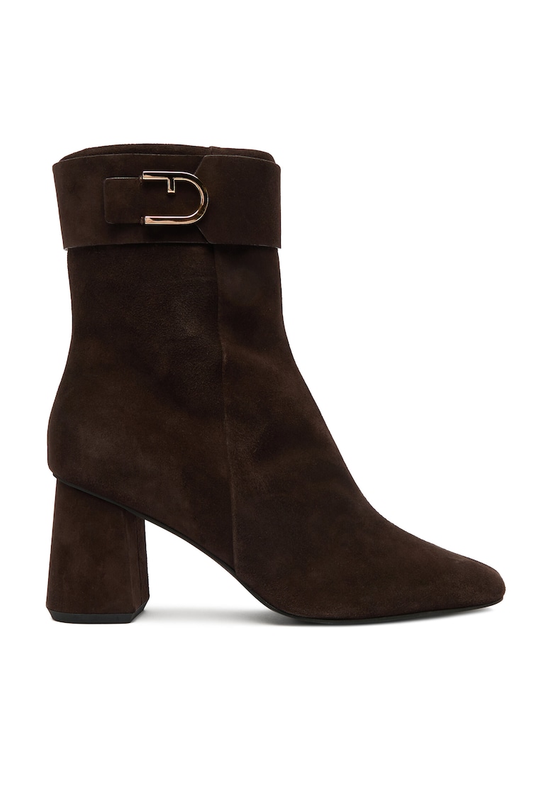 Botine dama YJ73HIC Piele naturala - Maro - Maro inchis
