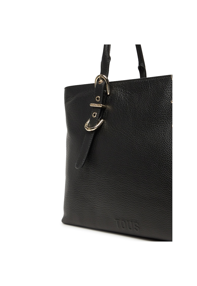 Geanta dama Black Buckles - piele naturala - 2002189451