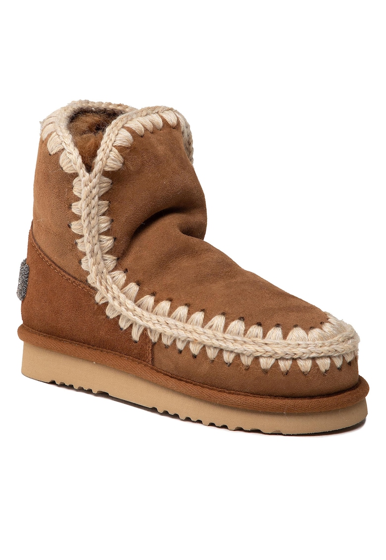 Ghete dama COG Eskimo 18 Glitter Lo - piele naturala - maro
