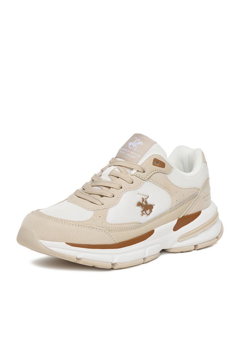 Pantofi sport dama - AW25-3C014-1 - alb/bej - tesatura