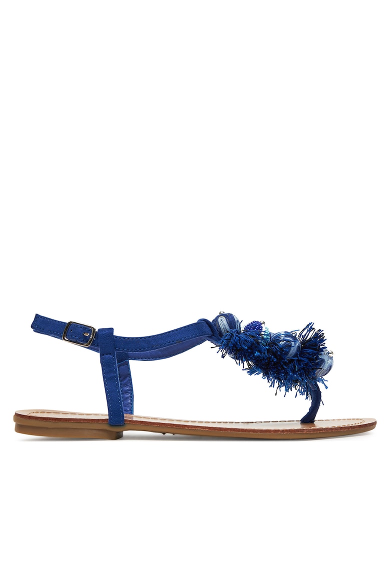 Sandale dama - albastru - material sintetic - inchidere cu catarama -