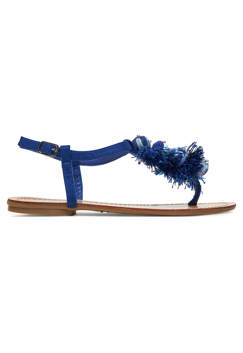 Sandale dama - albastru - material sintetic - inchidere cu catarama -