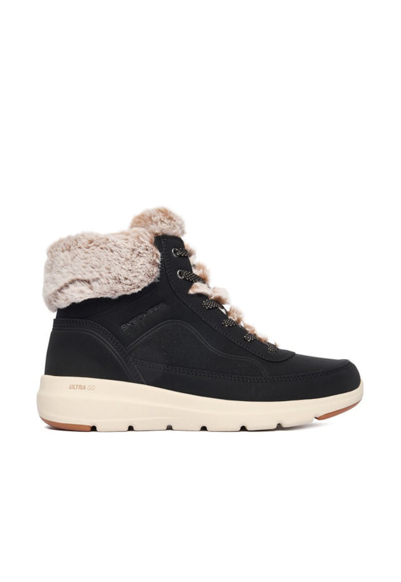 Ghete dama Glacial Ultra - piele ecologica - Negru