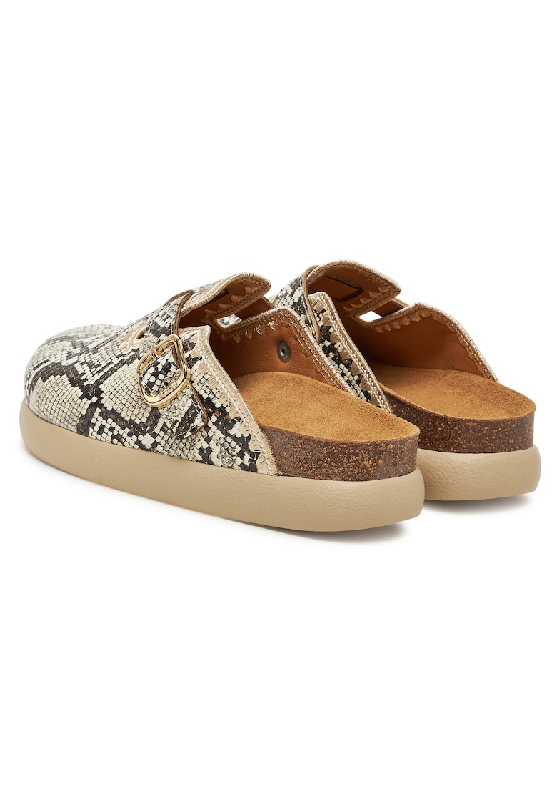 Saboti dama - model Noelle Chunky - piele ecologica - Off White